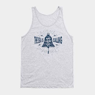 Nautical lettering:the sea is calling Tank Top